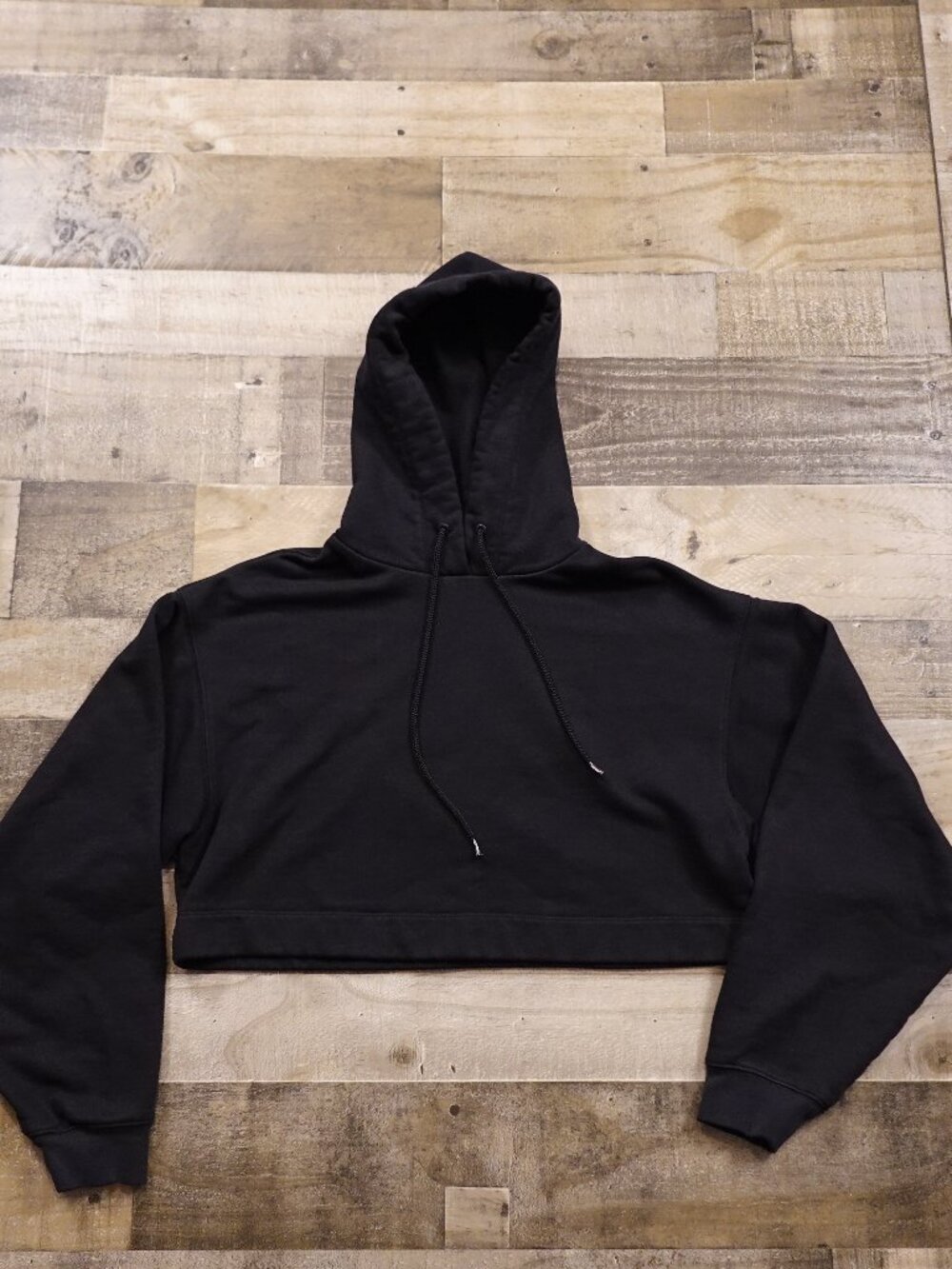 ALO Yoga Double Take Cropped Hoodie Women’s Small Black Athleisure